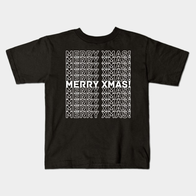 Christmas with vertical festive design Kids T-Shirt by Tee Trendz